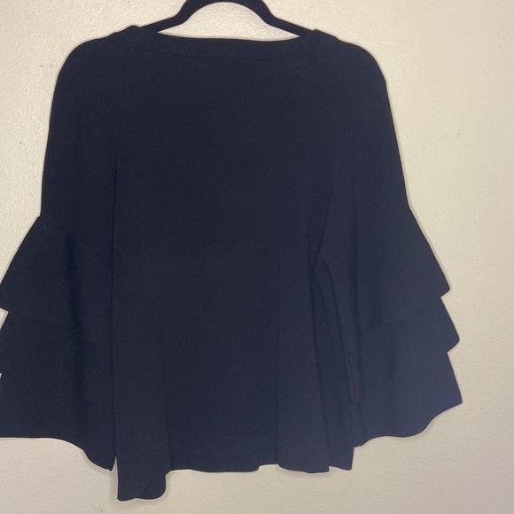 INC Black Tiered Sleeve Dressy Top - Picture 6 of 6